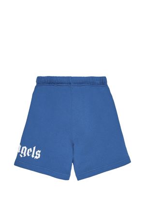 blue fabric shorts PALM ANGELS KIDS | PBCI006S26FLE001060